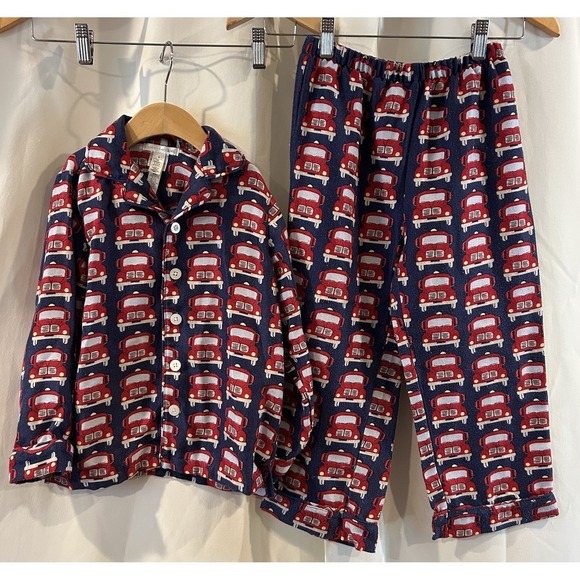 Pottery Barn Fire Truck‎ Pajamas Size 6 - Picture 1 of 9